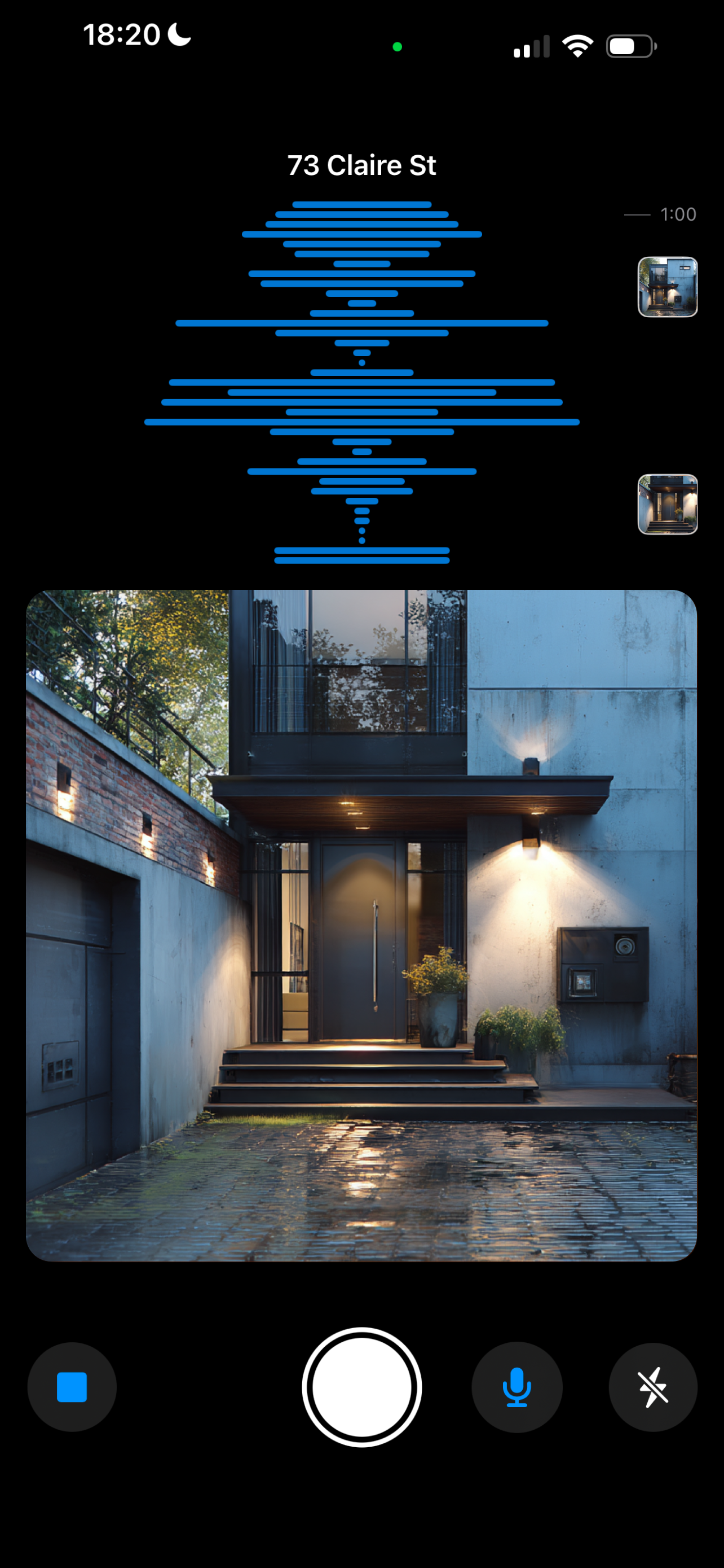 Real-time timeline with audio and photos