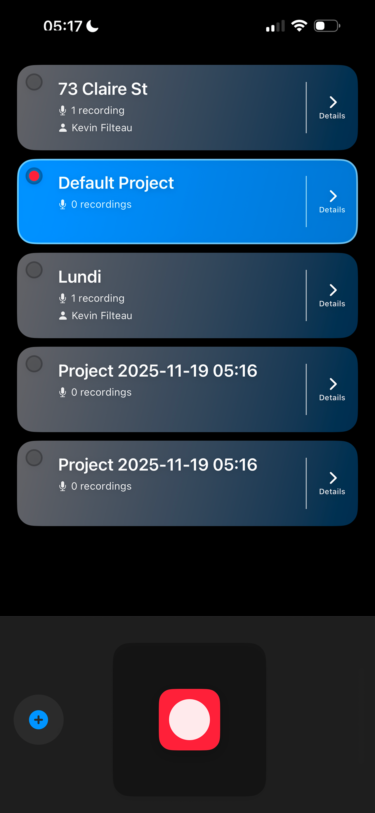 Project management and one-tap upload